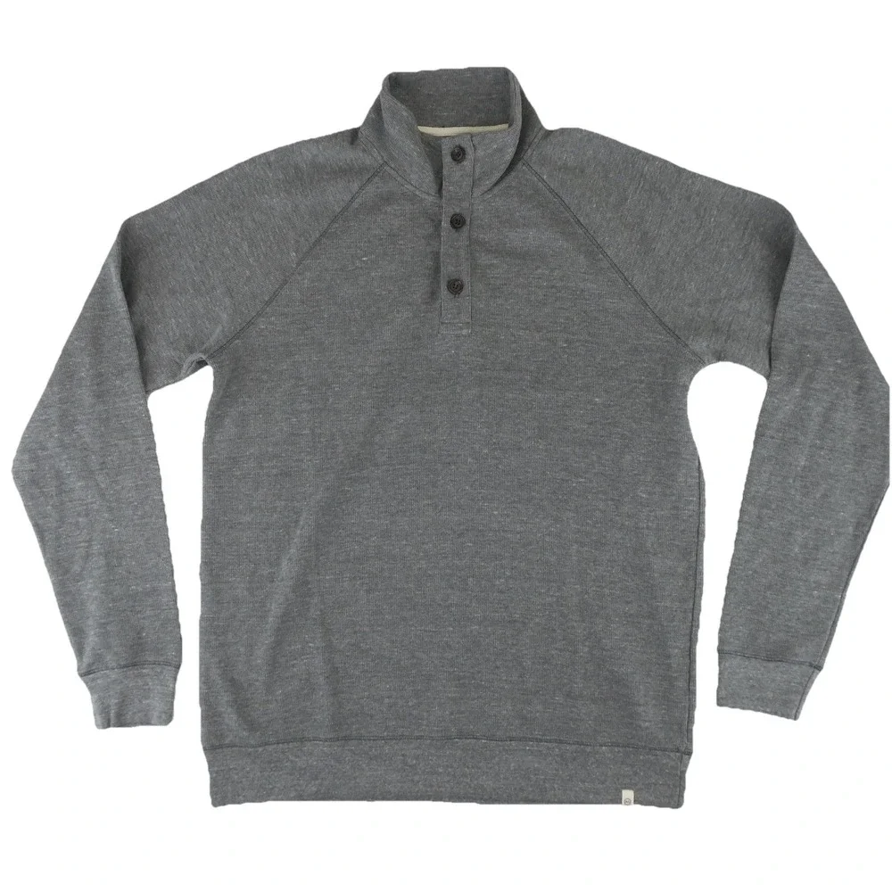 Adriano Goldschmied AG 1/4 Button Pullover Sweater Men's Medium Gray - Picture 1 of 9